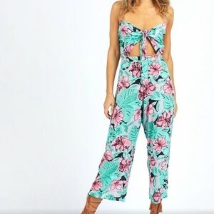 Cleobella Tie Front Angelina Floral Jumpsuit Size Small